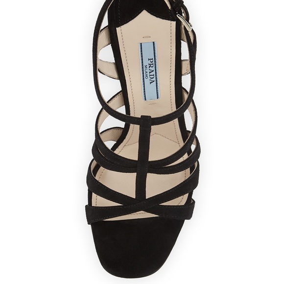 Prada blacks crisscross strap suede sandals - Picture 13 of 13